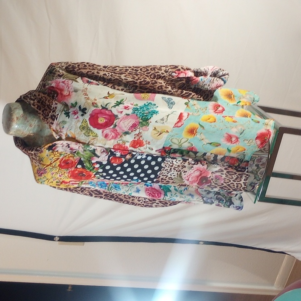 Shana Floral leopard bird butterfly polka dot . Armbit To Armbit 24. Length 28.